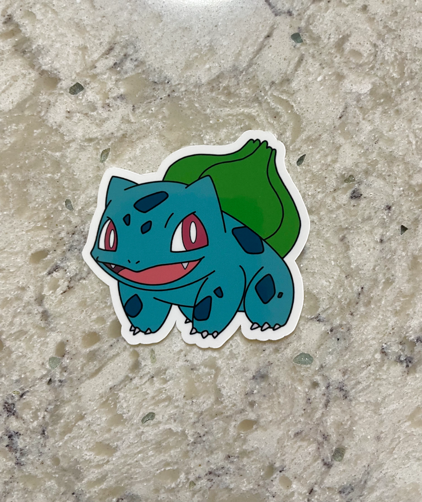 Bulbasaur Pokemon Sticker l Gloss or Holographic Laminate l Waterproof Decal