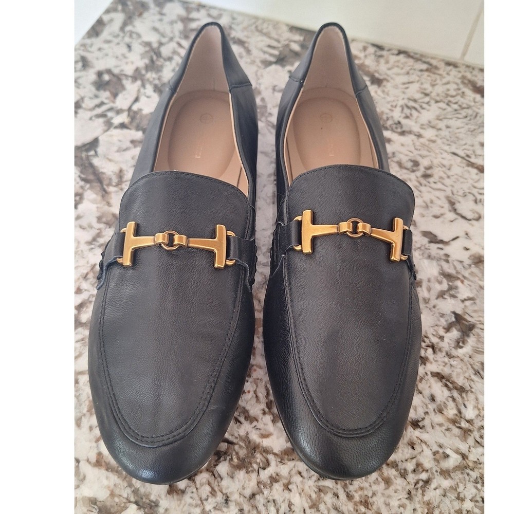 Giani Bernini Women Slip On Horse Bit Loafers Soffia Size US 8.5 M Black