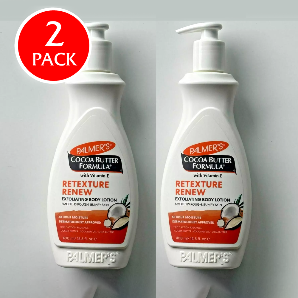 Palmer's Cocoa Butter Formula Retexture & Renew Exfoliating Body Lotion, 2 Pack
