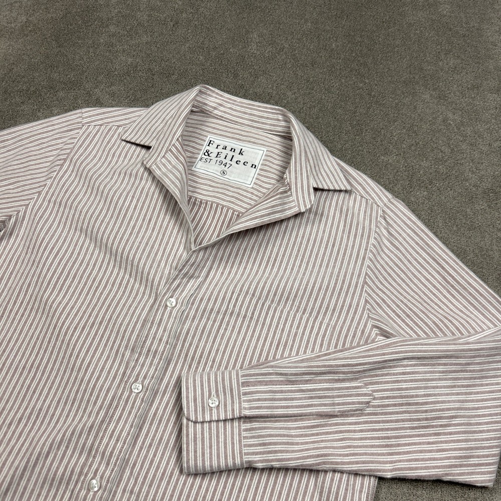 Frank & Eileen Womens Small Button Up Shirt Long Sleeve The New Hero Stripe Soft
