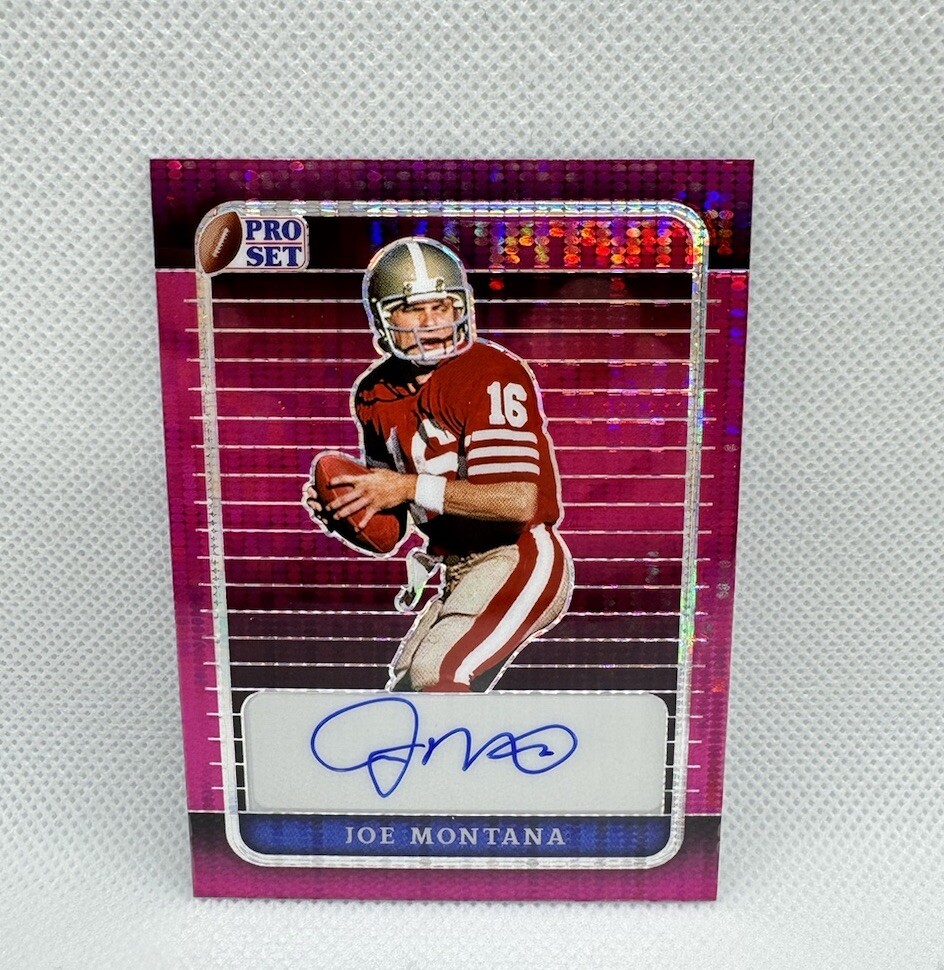 2023 Leaf Pro Set Metal *Pink Pulsar* Joe Montana AUTO 1/4