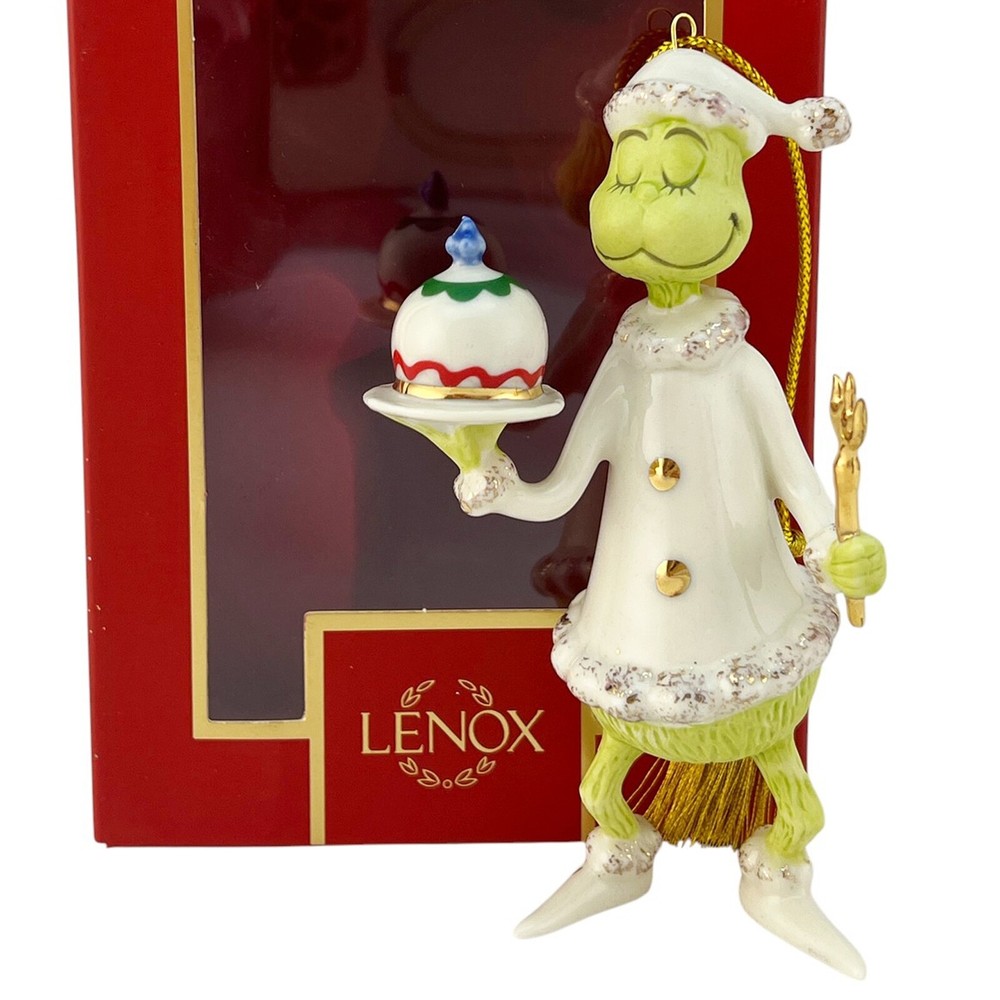 Lenox China Grinch Feast Xmas Tree Ornament Dr Seuss MIB