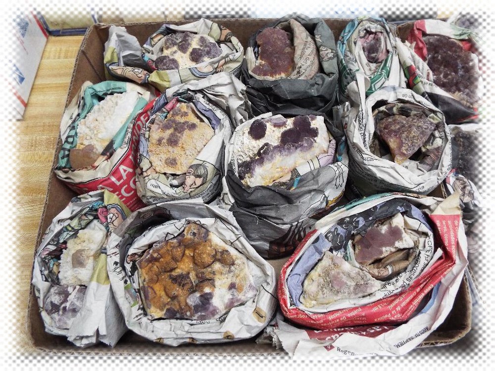 Rare Purple Mexican Fluorite Crystal Clusters Specimen Collection Lot