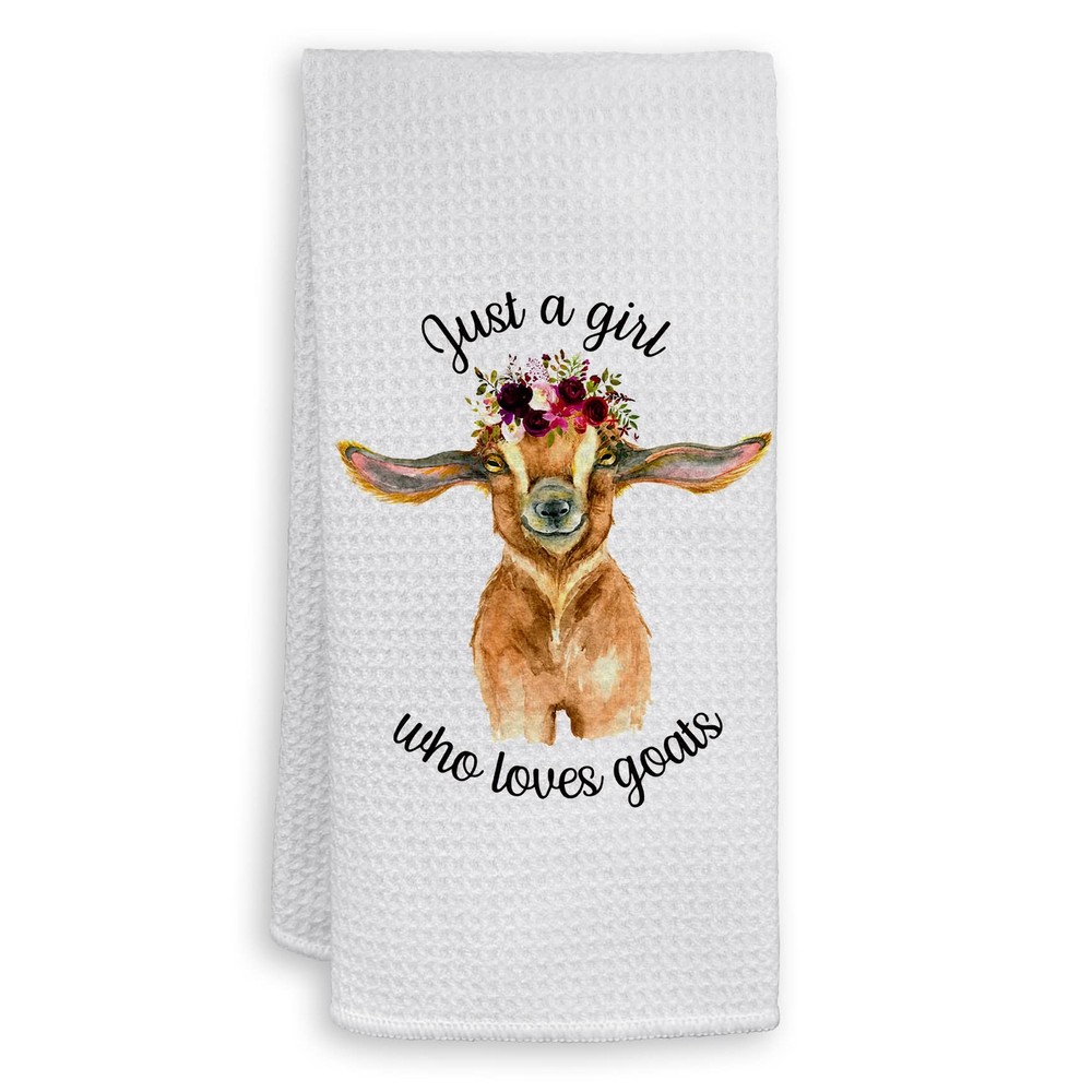 Goat Lover Farmhouse Kitchen Dish Towels 16x24 Rustic Decor