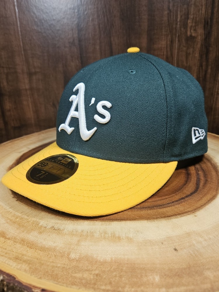 Oakland A’s New Era 59Fifty Low Profile Fitted Cap Size 7 7/8 MLB Classic Baseball Hat