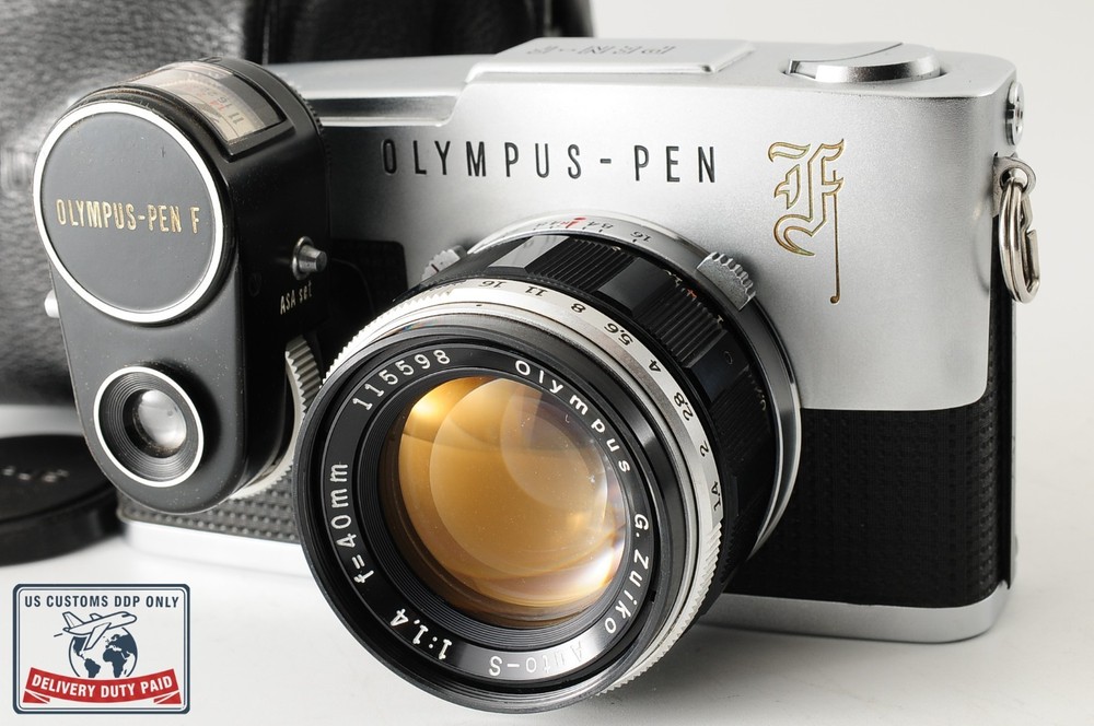[ N Mint w/Case ] Olympus Pen F Half Film camera G.Zuiko 40mm f1.4 JAPAN #1274