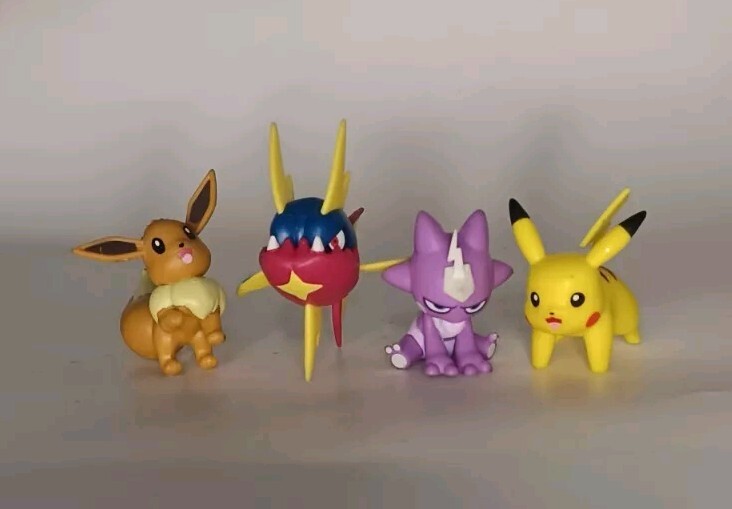 Nintendo Pokemon Toxel,Pikachu,Carvanha,E3vee Mini Figures Lot Of 4
