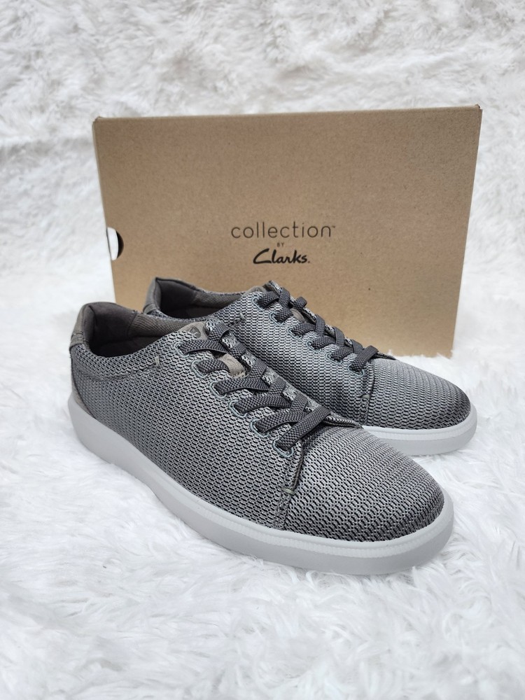 Clarks Cambro Low Grey Textile Womens Sneakers Size 7.5 M