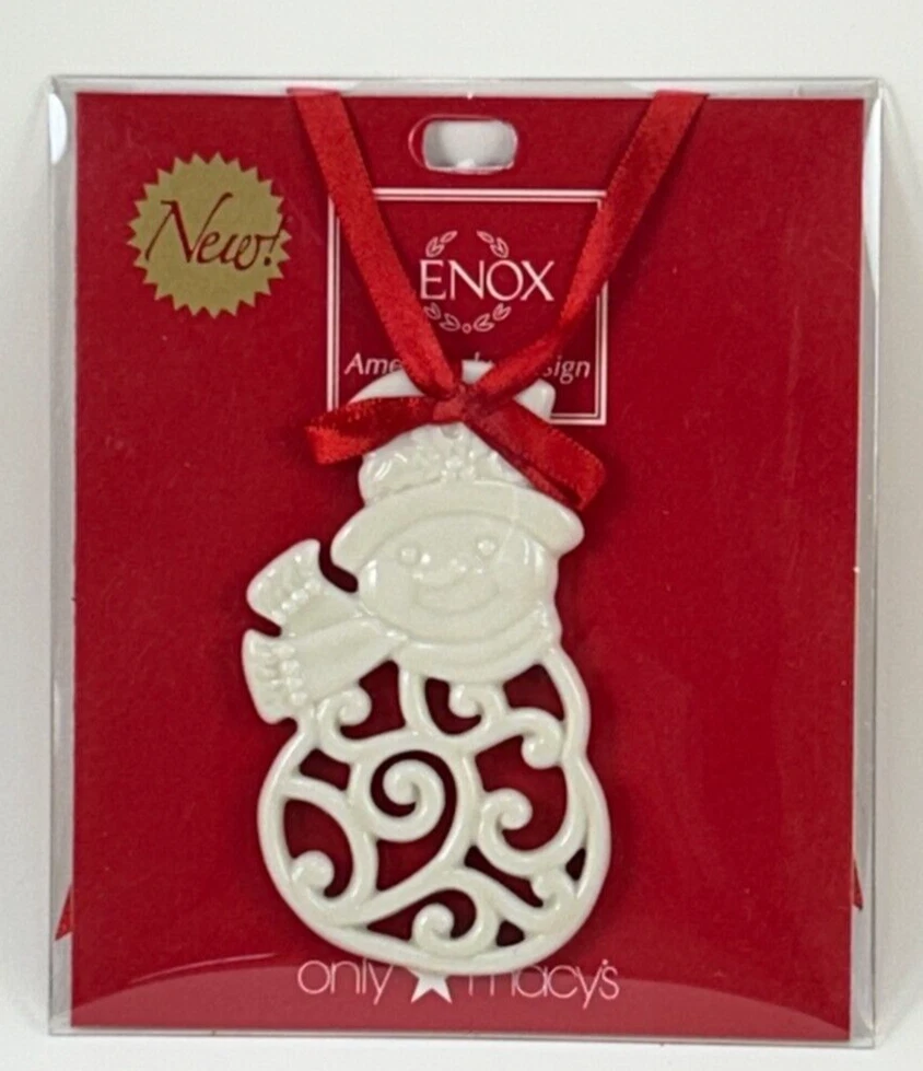 Lenox 853717 Snowman Charm Ornament for Christmas Decorations