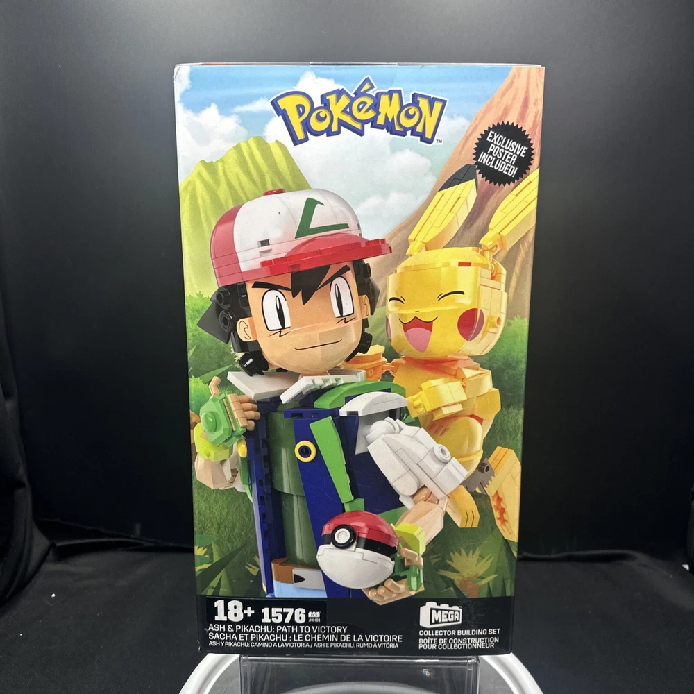 Pokemon Mega Collector Building Set-Ash & Pikachu Path To Victory. RARE