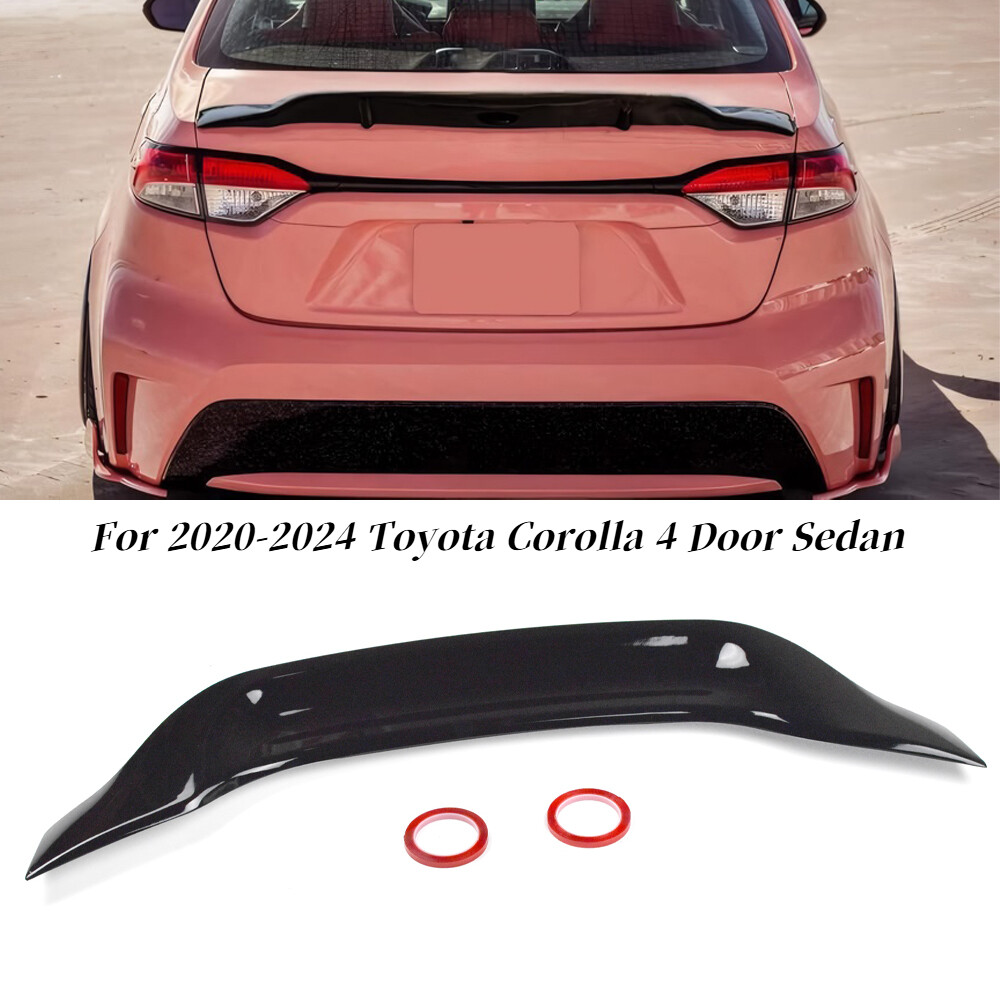 GLOSSY BLACK R STYLE DUCKBILL TRUNK SPOILER FOR 2020-24 TOYOTA COROLLA 4DR SEDAN