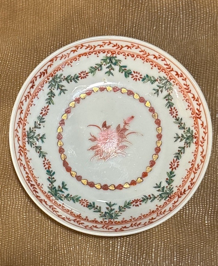 Vintage B Altman Porcelain Dish Hand Painted Floral Gold Gilt 5.5”