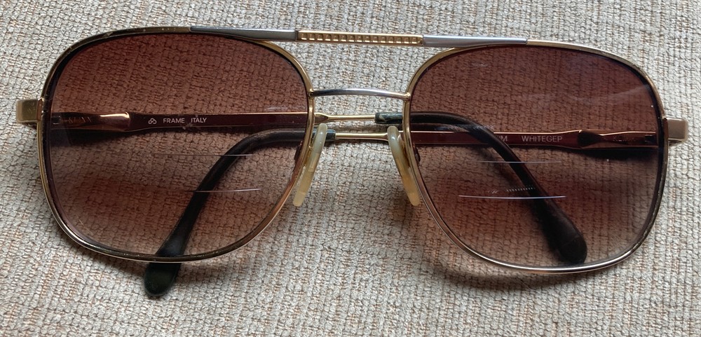 Luxottica Jim Whitegep 54-18 140 Eyeglasses Eyewear Gld Frame Aviator FRAME ONLY