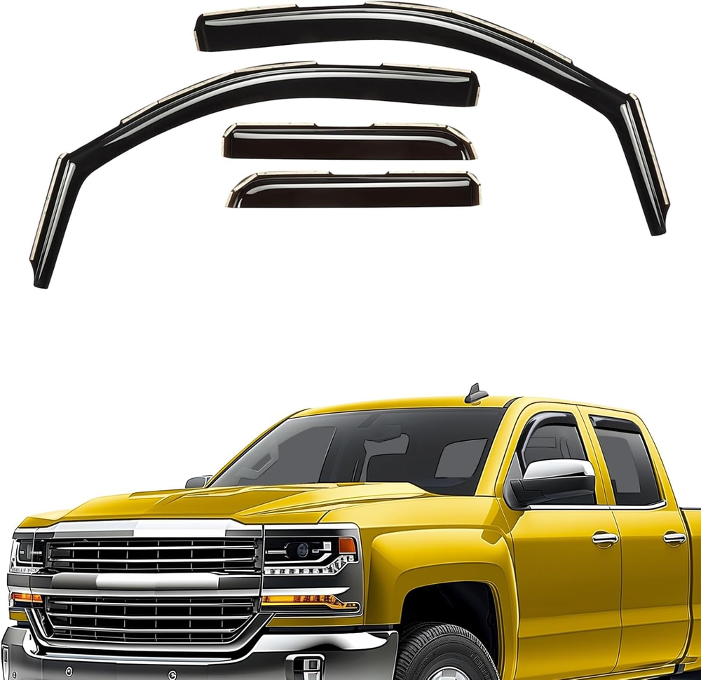 Extra Durable Window Deflectors In-Channel Window Visors Rain Guards Fit for Che