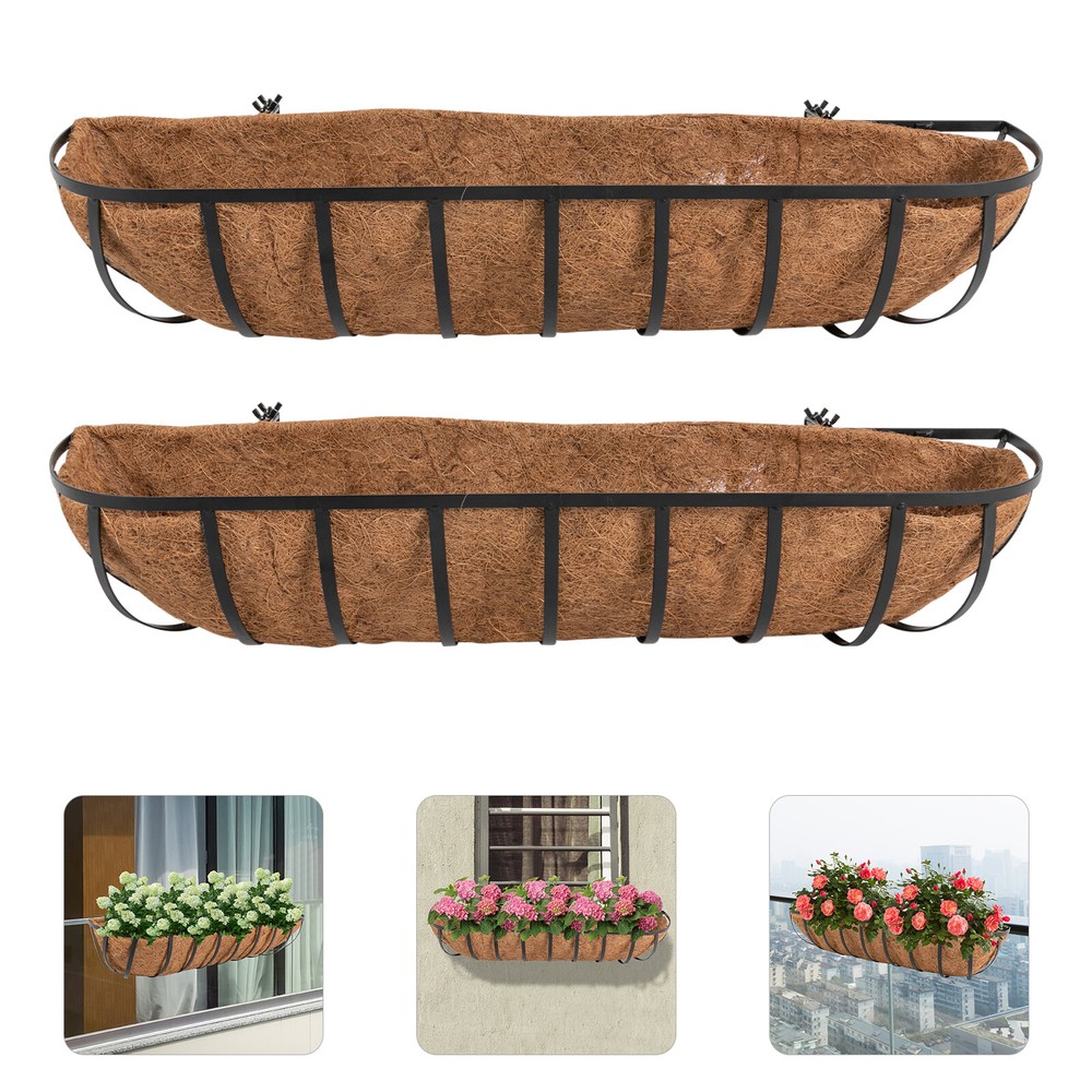 Hanging Flower Planter Flower Box Window Railing Plant Boxes For Deck Railings