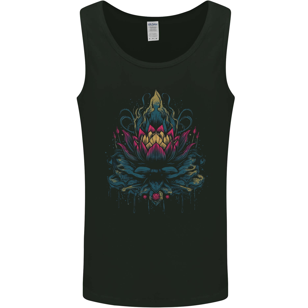 A Colourful Lotus Flower Mens Vest Tank Top