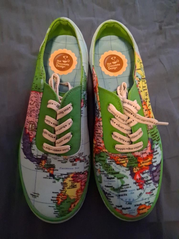 Hot Chocolate Design Map Tennis Shoes