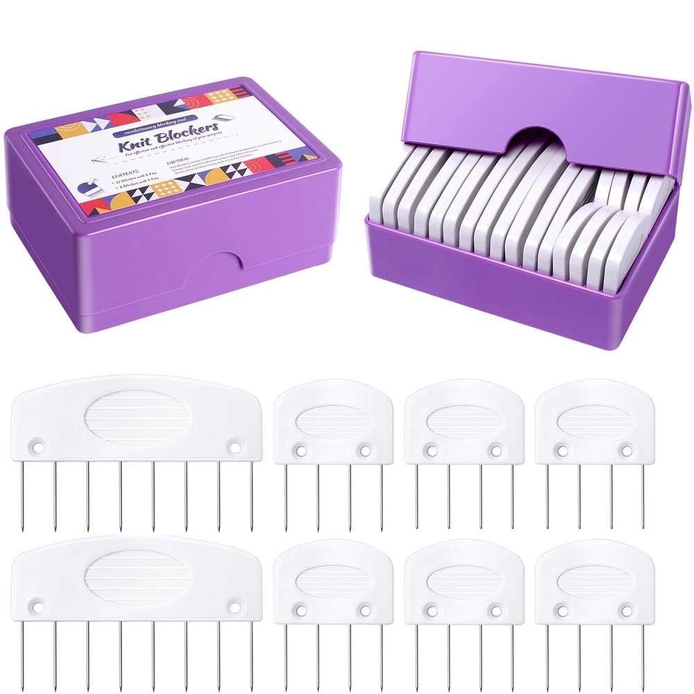 40Pcs Knit Blockers & Pins Kit, Knit Blocking Combs for Blocking Knitting, Cr...