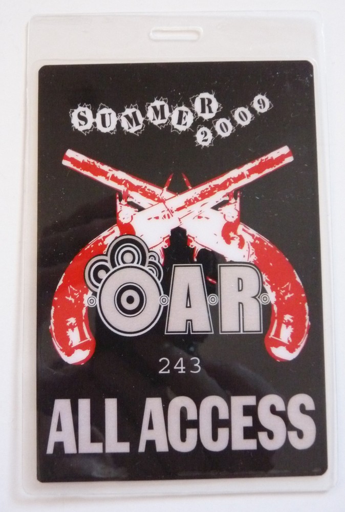 OAR Summer 2009 Concert All Access Backstage Pass Laminate D7