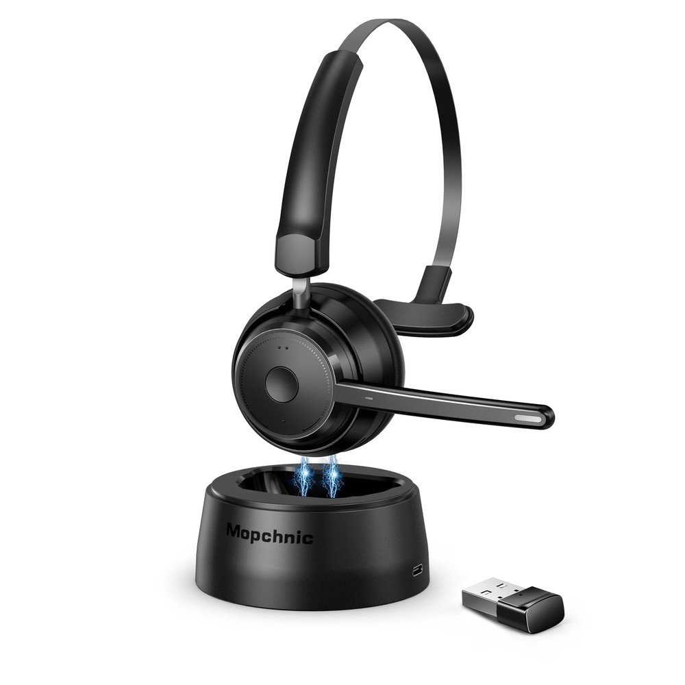 2024 Upgraded Bluetooth Headset with AI Noise Cancellation Wireless Feature