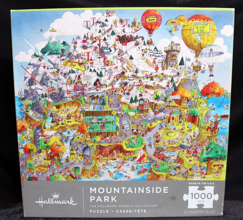 Complete 2007 Hallmark Mountainside Park 1000 pc Jigsaw Puzzle 24