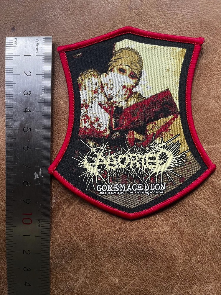 Aborted Goremageddon Death Metal Embroidered Patch Red