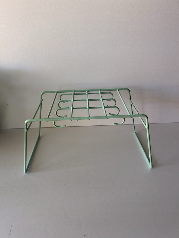 Vintage 1970s Rubber Coated Wire Plate Dish and Mug Rack Rubbermaid Organizer
