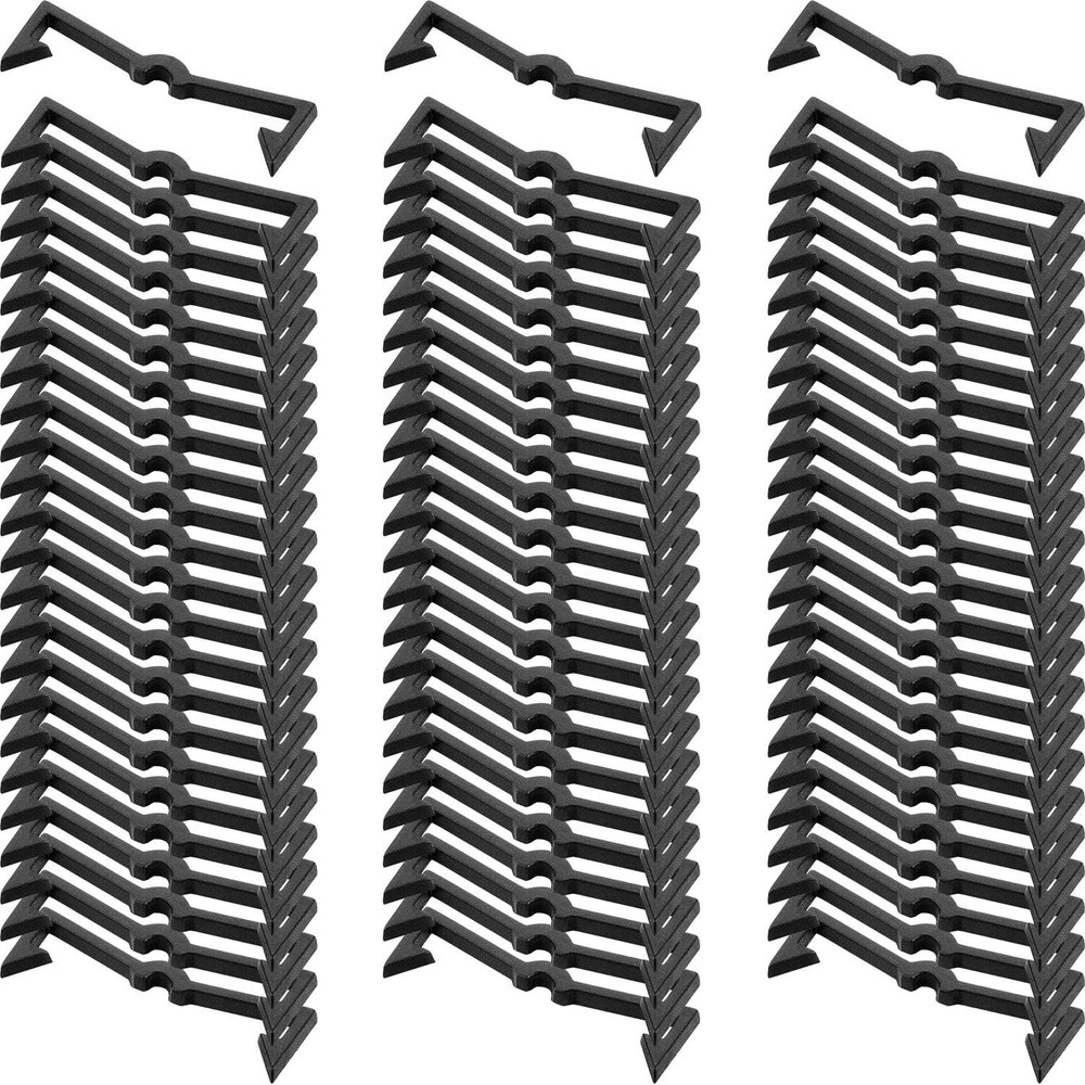 Mudder Pegboard Hooks Plastic Peg Locks Hook Retainers Display Black