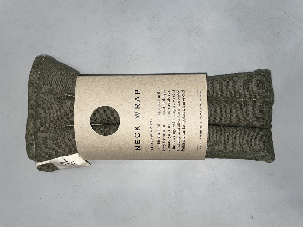 Microwaveable Olive Green Slow North Neck Wrap for Pain Relief  