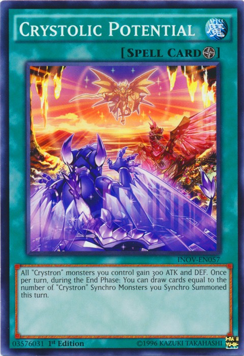 Crystolic Potential INOV-EN057 Common 1st Edition Moderately Played Yugioh Card