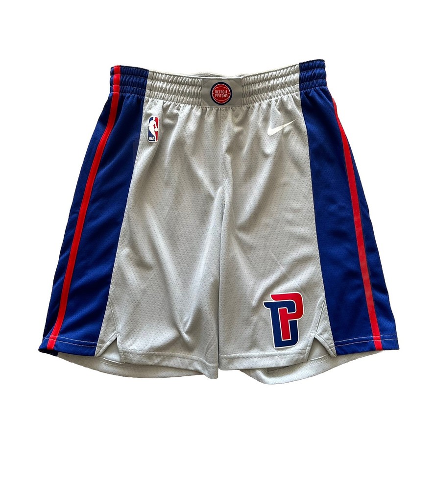 Nike Detroit Pistons Dri Fit NBA Authentic Engineered Basketball Shorts Sz Med