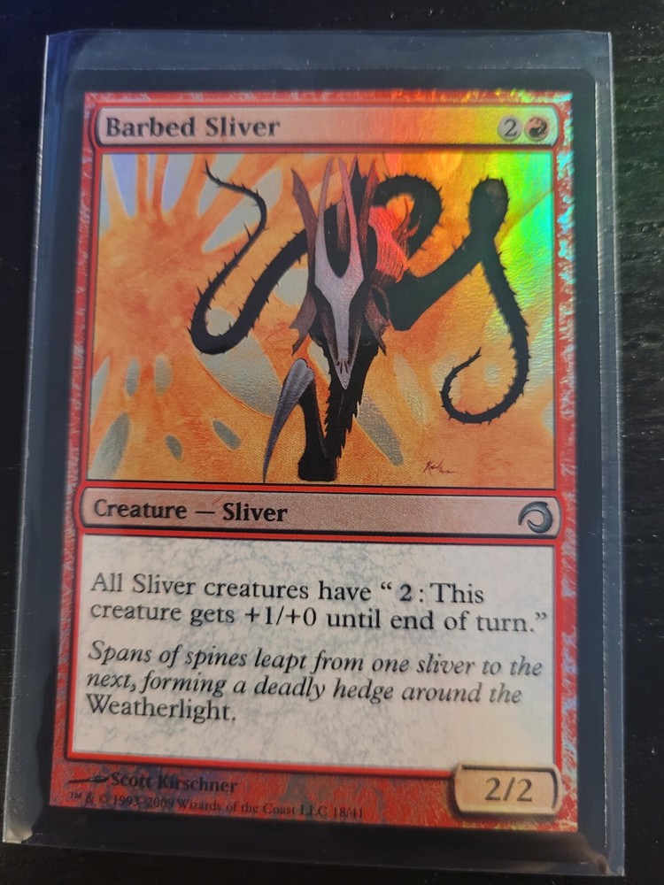 Premium Foil Slivers Deck - Barbed Sliver PDS MTG