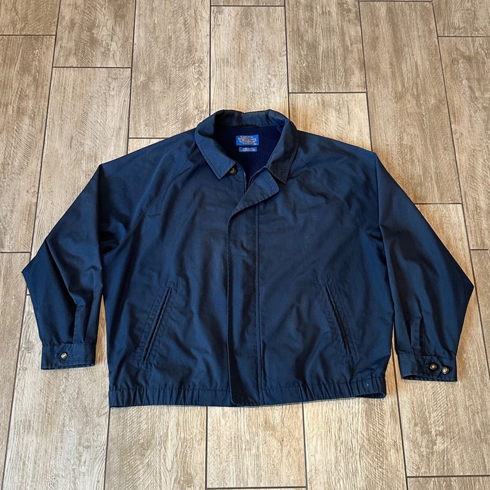 Vintage Pendleton Country Traditional Harrington Jacket Men’s Blue LRG, USA Made