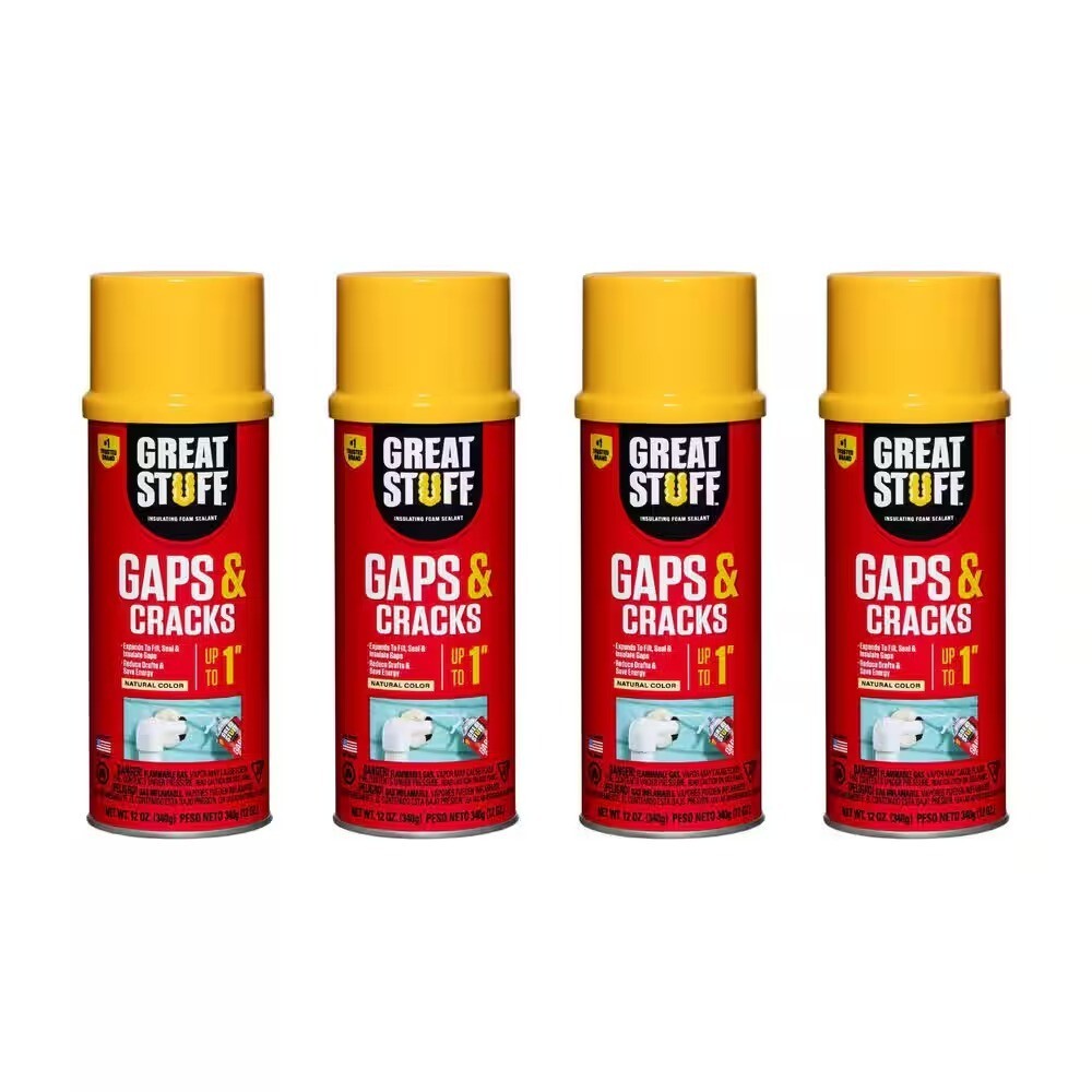 Great Stuff 12oz Gaps & Cracks Insulating Foam Sealant 4-Pack