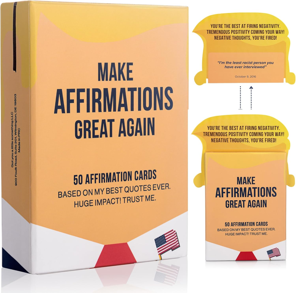50 Funny Affirmation Cards by the President | Funny Donald Trump Birthday Gift f