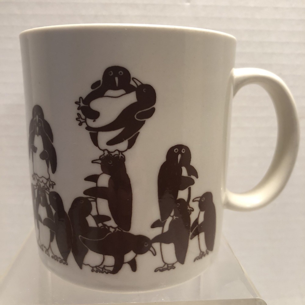Vintage Taylor & NG Penguin Penguins Animal Orgy Mug 1979