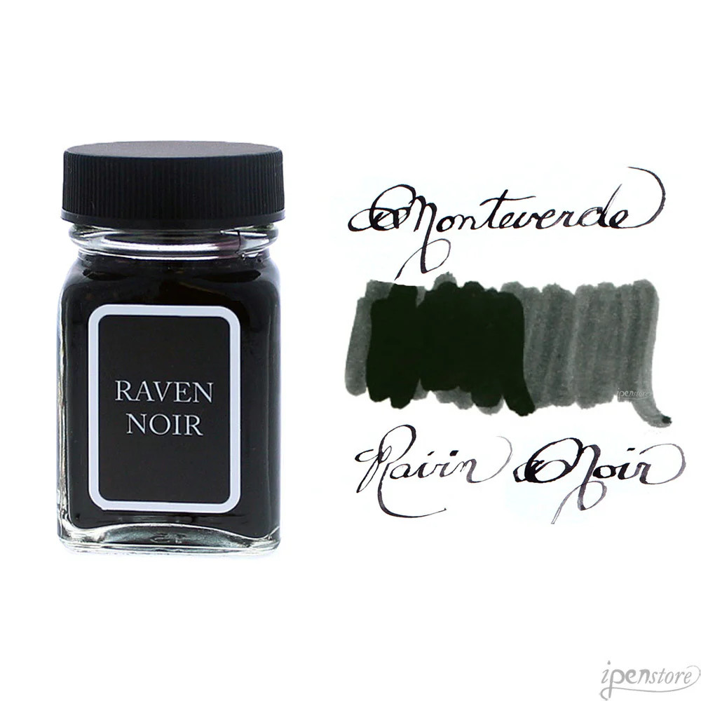Monteverde 30 ml Bottle Fountain Pen Ink, Raven Noir