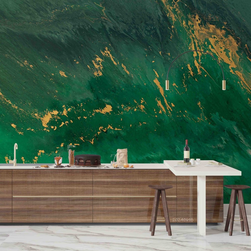 3D Green Abstract Texture Wall Murals Wallpaper Murals Wall Sticker