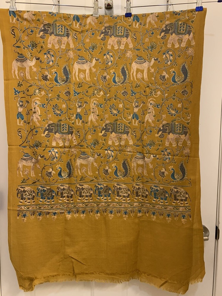 Embroidered cashmere scarf women new #513