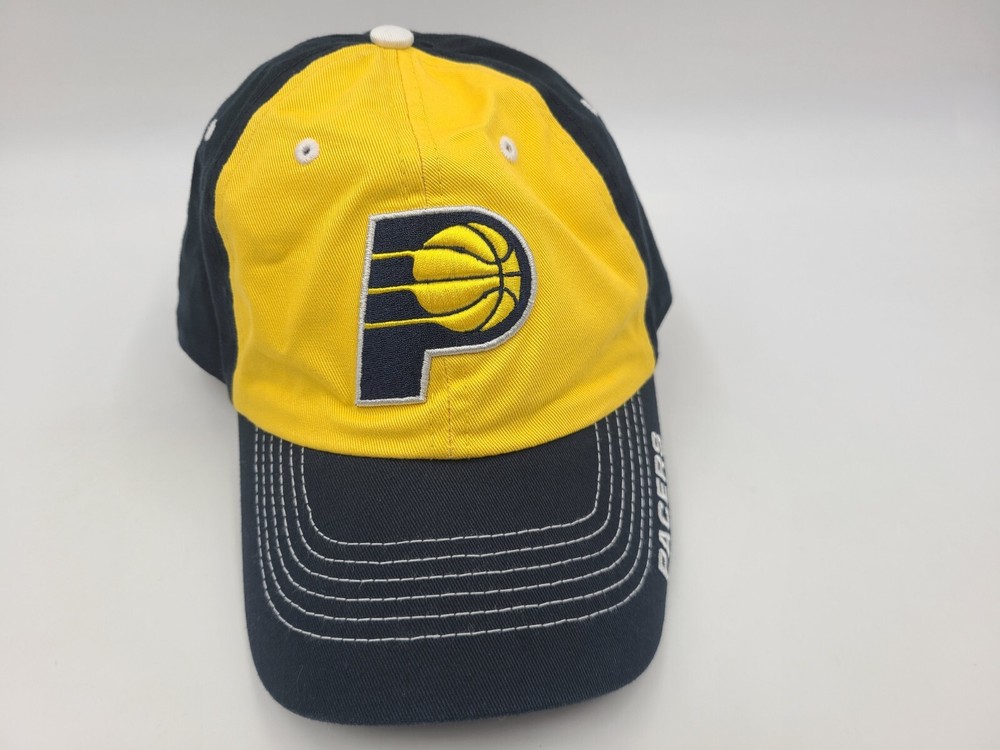 Indiana Pacers Fan Favorite Strapback Adjustable Hat Cap Dad Men NBA Yellow Blue