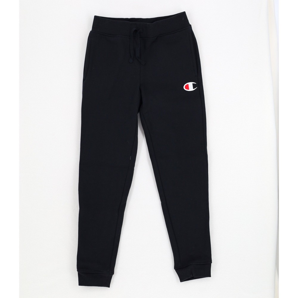 Champion Girl's Unisex Black Fleece Cotton Blend Jogger Sweatpants Kids Size M