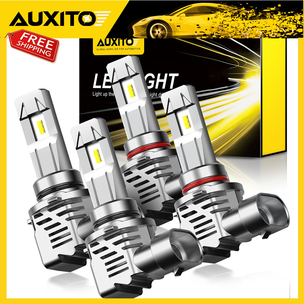 AUXITO 9005 9006 LED Headlight Bulb Kit High Power Hi Low Beam White Light