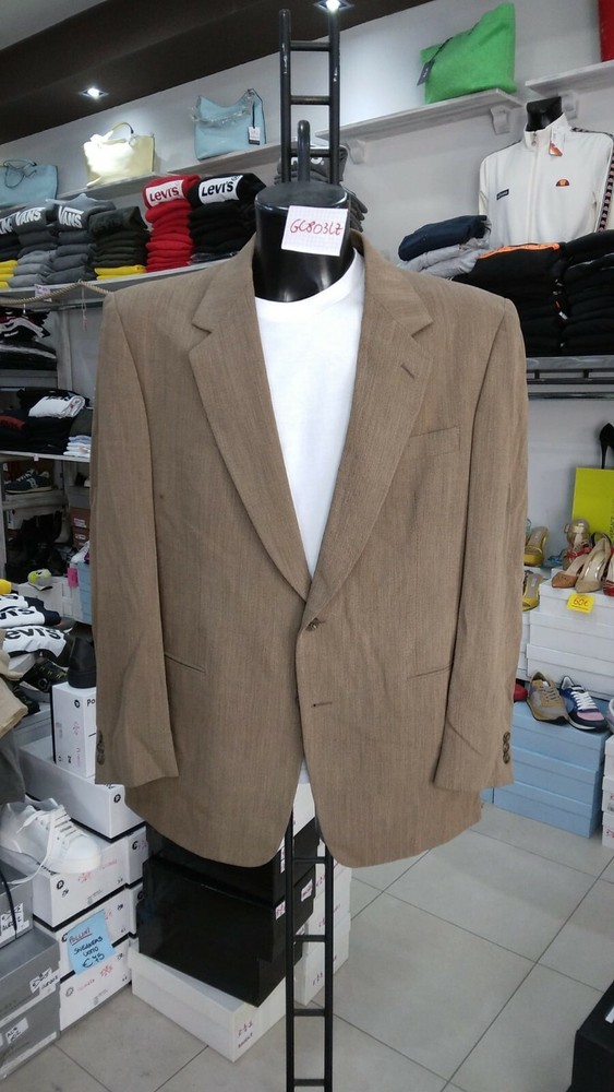 Men's Jacket Man Wool Blend Brown New Size 46 GC803LZ