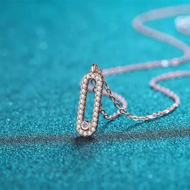 2Ct  Round Cut Simulated Diamond Women's Charm Pendant 14k Rose Gold Plated