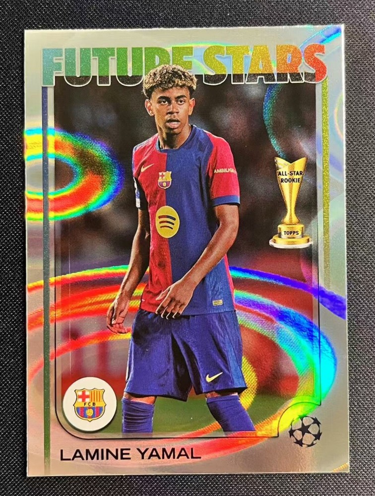 2025 Topps UEFA Champions League BARCELONA LAMINE YAMAL FUTURE STARS SILVER