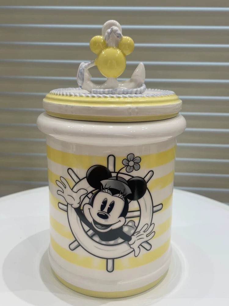 Disney Minnie Mouse Anchors Away Treat Jar 7.25 Inch Sculpture Collectible Decoration