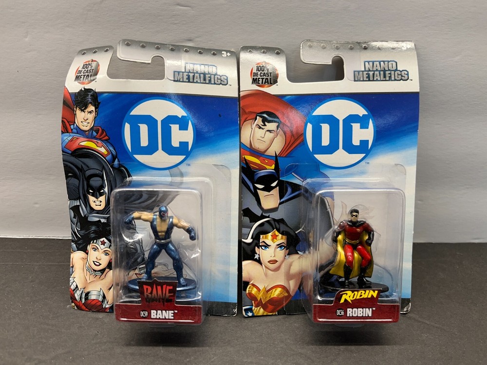 Jada Toys DC Nano Metalfigs DC59 Bane  - Robin - Lot of 2