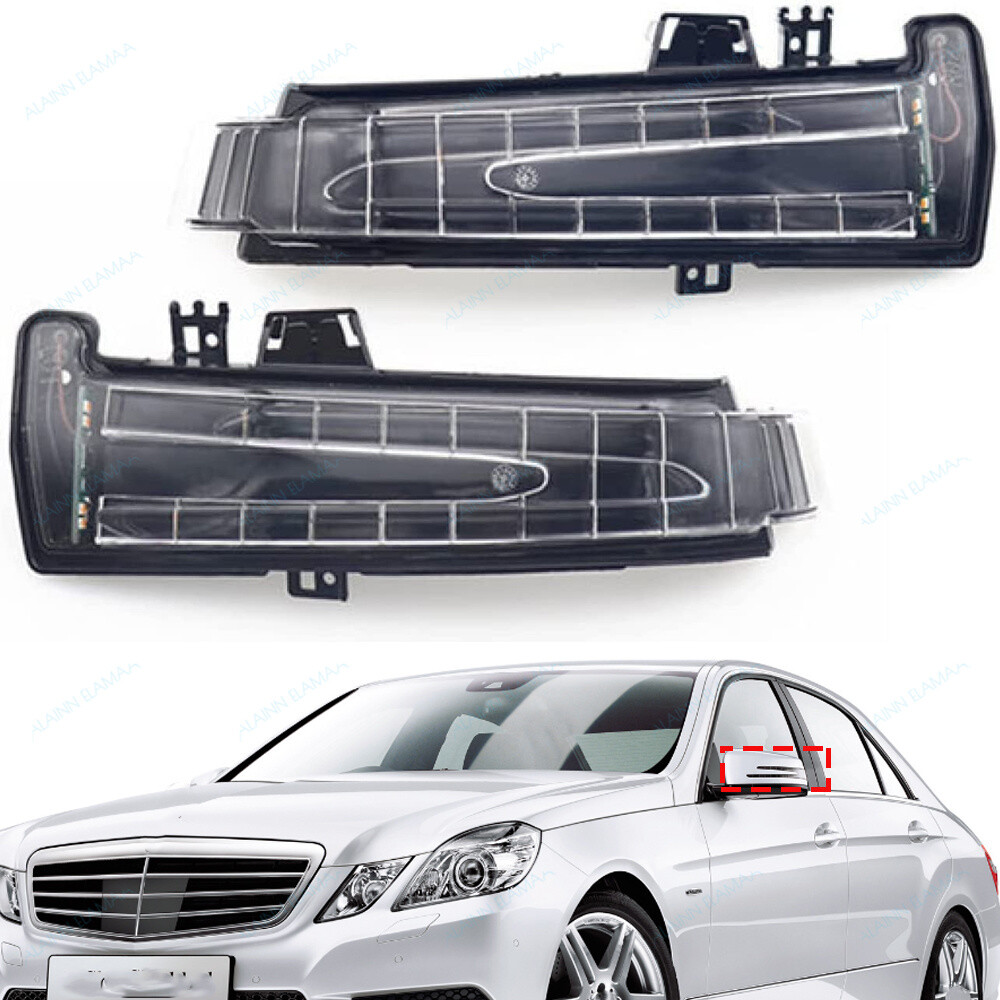 L&R Side Mirror Turn Signal Indicator Light For Mercedes Benz C E S CLS GLK CLA