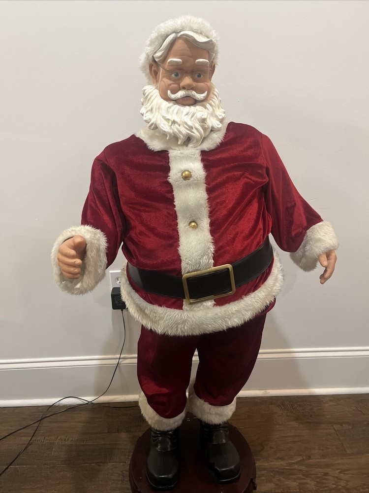 VTG Gemmy Christmas 4ft Tall Animated Singin’ Swingin’ Singing Santa *READ*
