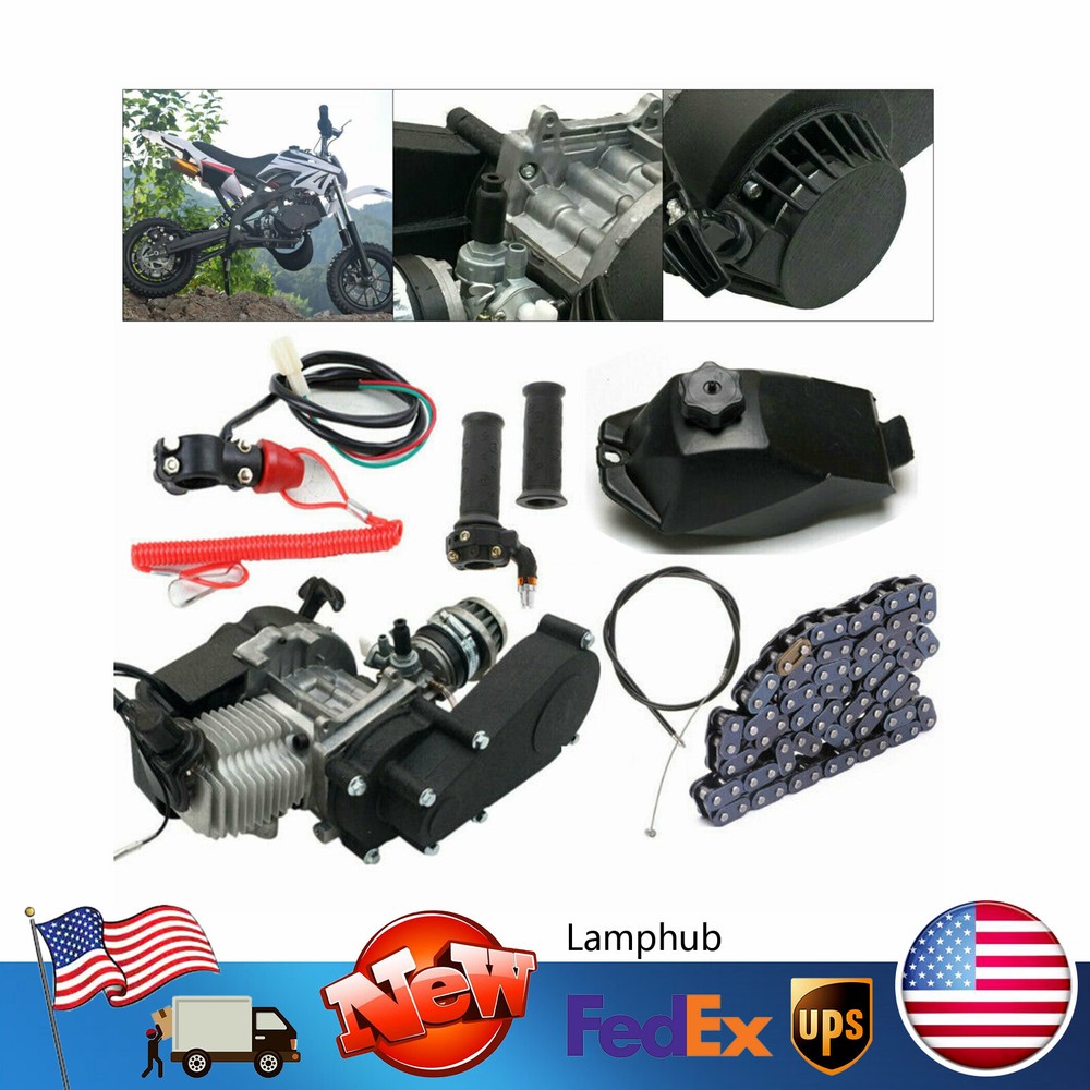 49 CC 2 Stroke Air-Cooled Engine Motor Kit for Pocket Mini Quad Bike Scooter ATV